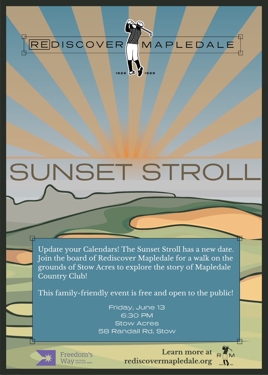 Mapledale1926's tweet photo. Rescheduled Sunset Stroll 6/13 at 6:30pm - https://t.co/iorupKyufz https://t.co/6W0UFejZhc