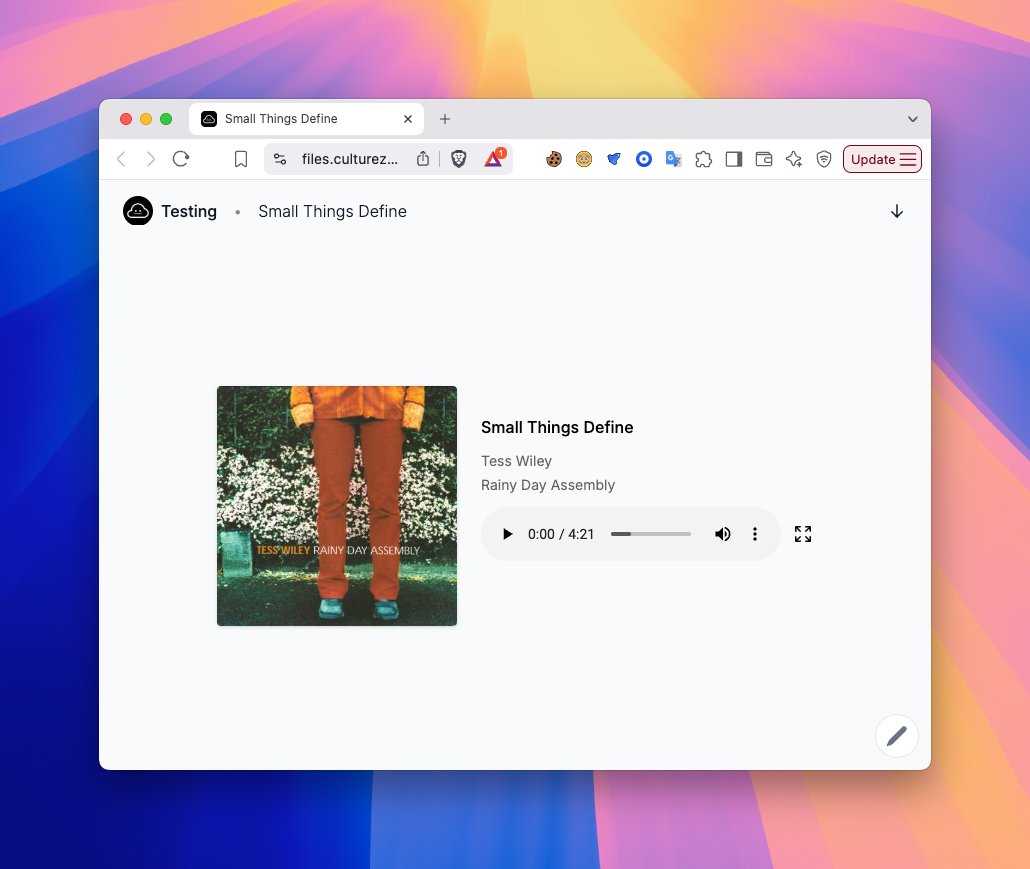 How it started ---> How it's going.

Smmall Cloud now support id3 tags when sharing audio.