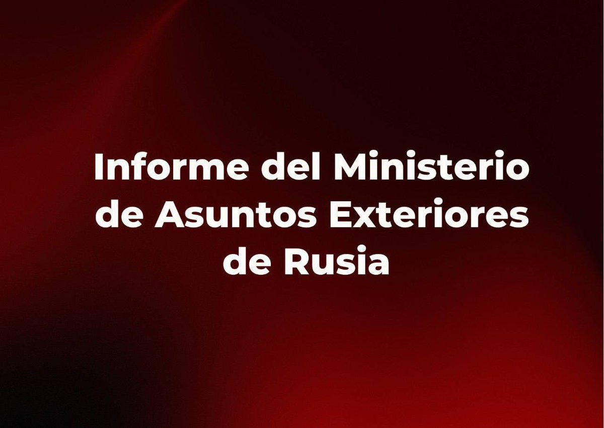 ❗️Estimados seguidores, les presentamos el Informe del Ministerio de Asuntos Exteriores de Rusia 🇷🇺 

“En relación con la profanación y destrucción de monumentos dedicados a los que lucharon contra el nazismo en los años de la Segunda Guerra Mundial”

👉 is.gd/evtpRx