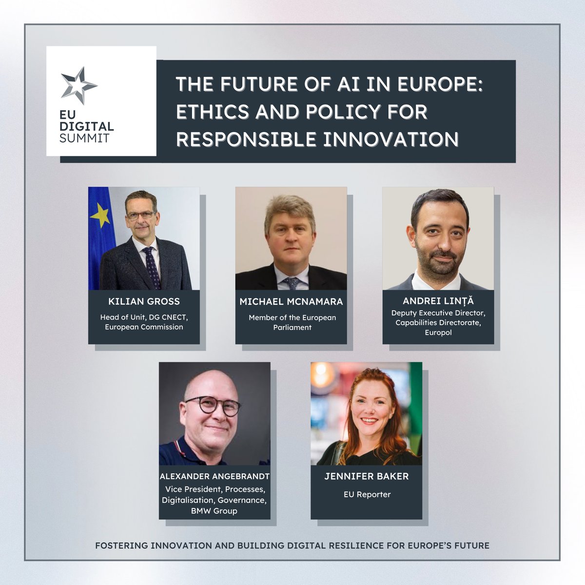 🎙️#EUDS2025: Panel Announcement!

Join the EU Digital Summit 2025 at Egmont Palace, Brussels, for the panel “The Future of AI in Europe: Ethics and Policy for Responsible Innovation”.

🇪🇺 Europe stands at a crossroads, aiming to unlock the full potential of artificial