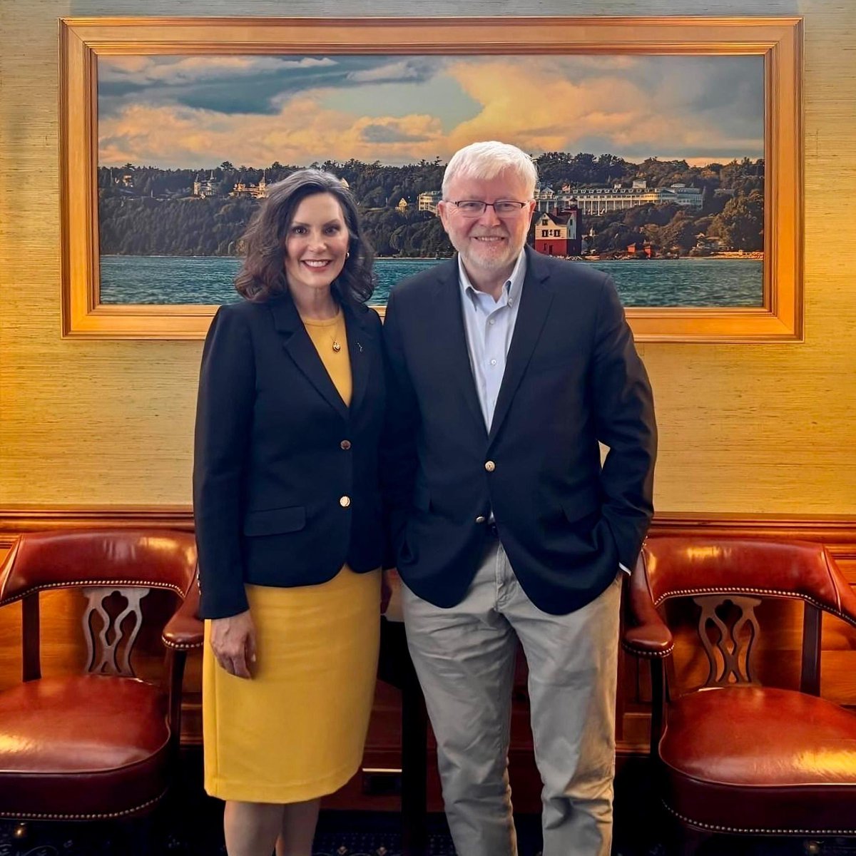 Kevin Rudd AC (@amborudd) on Twitter photo Australia values its strong trade and investment relationship with Michigan — America’s automotive powerhouse.
Great to speak with <a href="/GovWhitmer/">Governor Gretchen Whitmer</a> about how we're working together to advance the future of transport.
Ford here in Detroit collaborate with Ford’s design team in Australia values its strong trade and investment relationship with Michigan — America’s automotive powerhouse.
Great to speak with <a href="/GovWhitmer/">Governor Gretchen Whitmer</a> about how we're working together to advance the future of transport.
Ford here in Detroit collaborate with Ford’s design team in