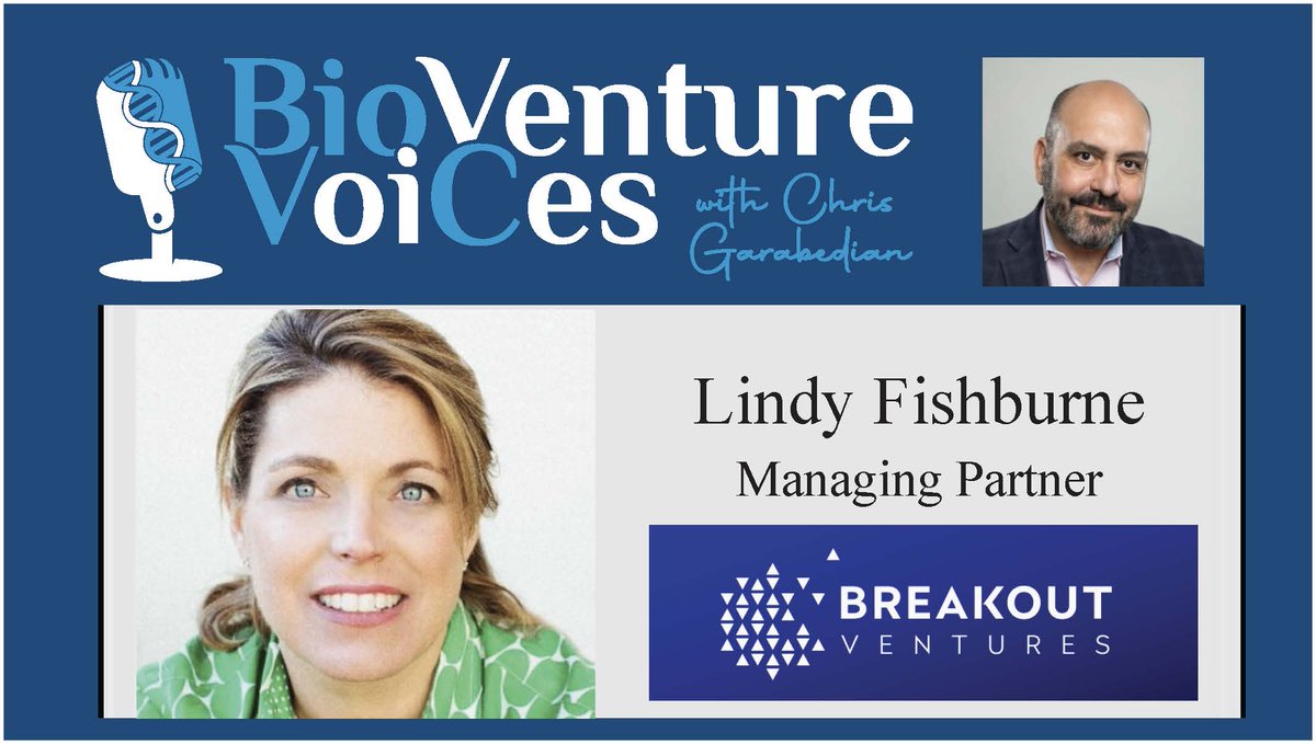 Chris Garabedian (@cngarabedian) on Twitter photo Our next guest (Ep.20) on BioVenture VoiCes will be <a href="/lindyfishburne/">lindy fishburne</a>, co-founder and Managing Partner of <a href="/breakout_vc/">Breakout Ventures</a>. She describes her early experiences at the dawn of the tech / genomics revolution and helping bridge the gap between a good life sciences startup ideas to an Our next guest (Ep.20) on BioVenture VoiCes will be <a href="/lindyfishburne/">lindy fishburne</a>, co-founder and Managing Partner of <a href="/breakout_vc/">Breakout Ventures</a>. She describes her early experiences at the dawn of the tech / genomics revolution and helping bridge the gap between a good life sciences startup ideas to an