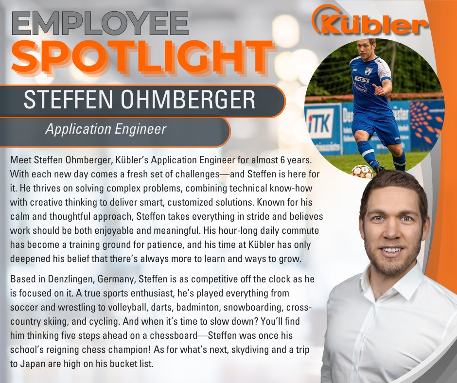 This week, we're excited to spotlight our dedicated team member Steffen Ohmberger!

Discover more about Kuebler Inc.

🌐 Kuebler.com
#WeAreKuebler #Success