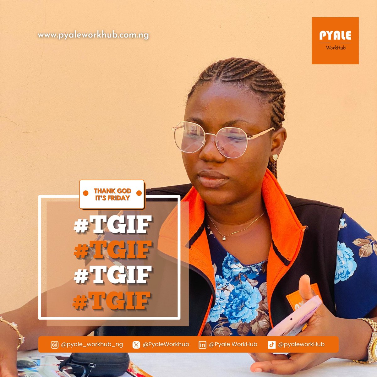 The weekend starts with a well-earned pause ⏸️ 
TGIF 

#PyaleWorkhub #PortHarcourt #FridayVibes #TGIF #Workstations #ServicedOffices #WeekendVibing 
#Startups