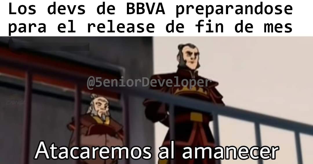 5eniorDeveloper's tweet photo. Viernes, fin de mes y @BBVA_Mex lo sabe! https://t.co/AhUypcpOwe