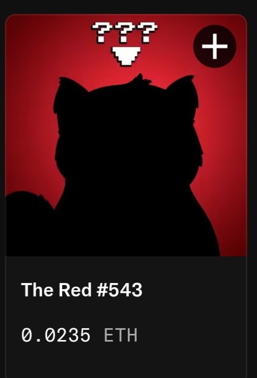 So even though <a href="/TheWildsNFTs/">The Wilds</a> Reds mint has ended, there are still unrevealed Reds. There is one sitting at just above mint price. Perfect chance for you to join us!