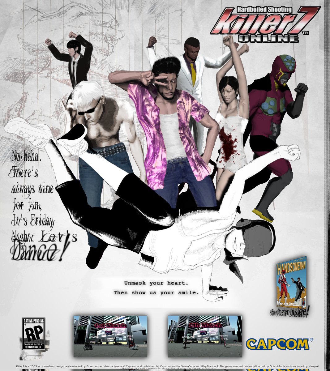 The_Hidekii11's tweet image. It's friday night #Killer7 #Grasshoppermanufacture #killthepast