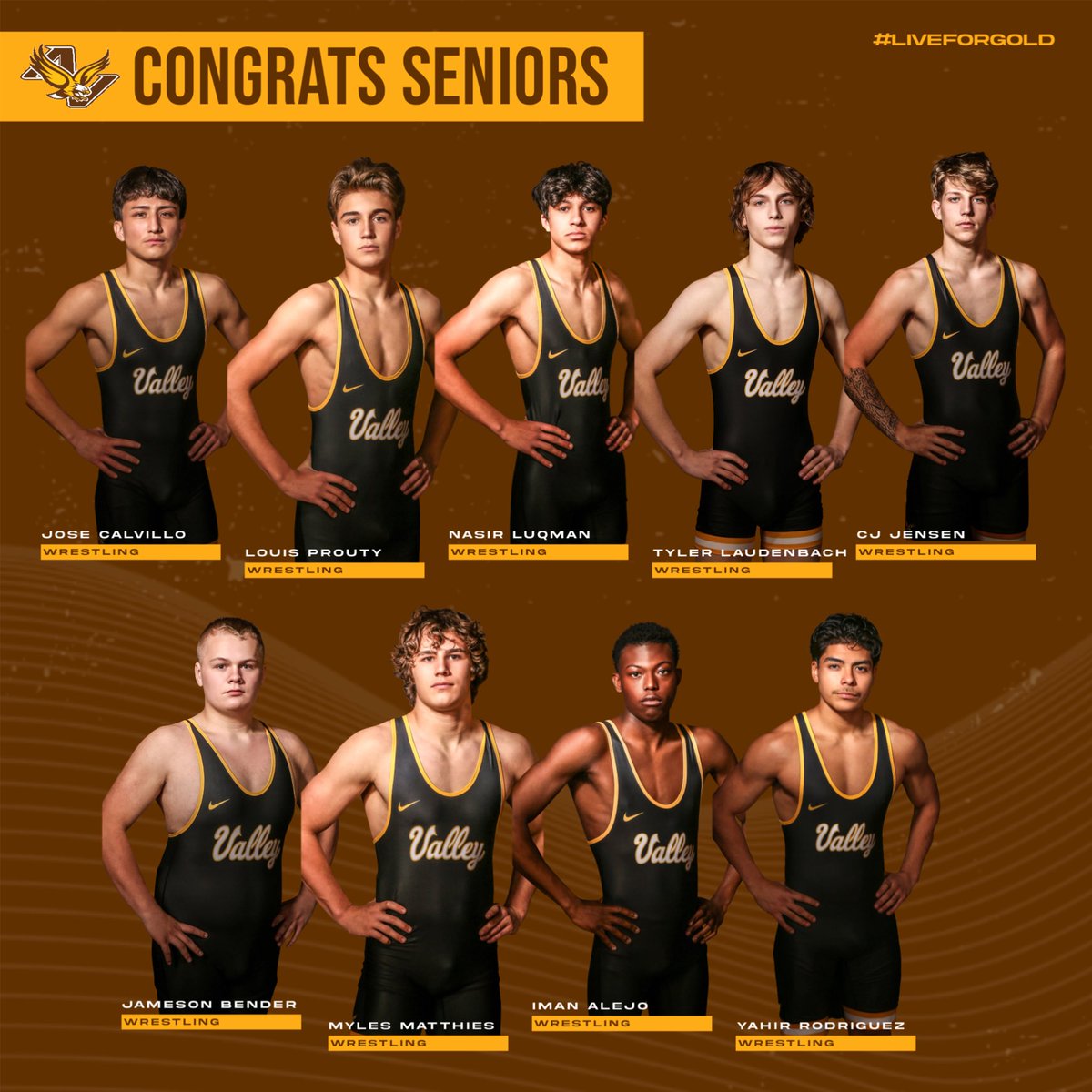 In honor of Seniors last day of school, Congrats to the Apple Valley Wrestling Class of 2025! 🎉🦅