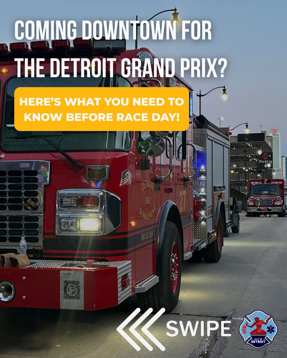 DetroitFire's tweet image. Happy Race Day, Detroit! 🏎️💨