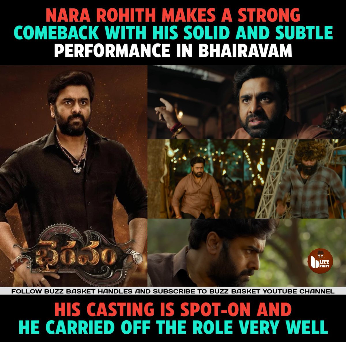 #NaraRohith makes a Strong Comeback with #Bhairavam 

#BhairavamReview <a href="/IamRohithNara/">Rohith Nara</a>
