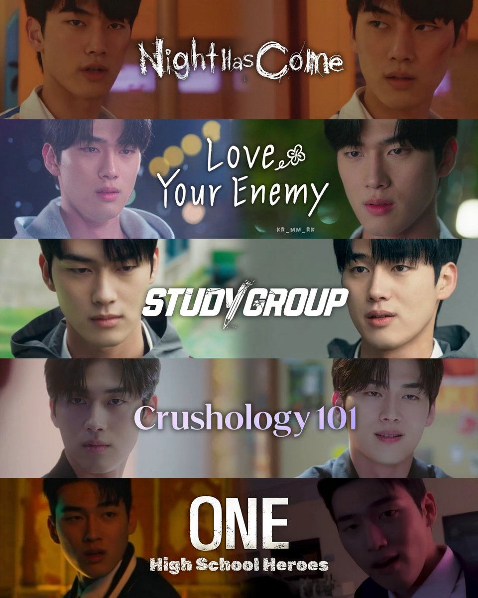 kr_mm_rk1's tweet image. Can't get enough of #HongMingi? ✨ We've got you covered! Check out his other must-watch k-dramas!

#NightHasCome #LoveYourEnemy #StudyGroup #Crushology101 #OneHighSchoolHeroes