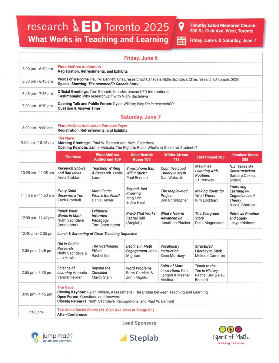 researchED Canada (@researchedcan) on Twitter photo Big Reveal! ONE WEEK FROM TODAY - Our National Conference - <a href="/researchEDCan/">researchED Canada</a> Toronto (June 6-7) opens and here's the full schedule. Snap up your tickets for a truly unique conference experience. Ty <a href="/nsachdeva2019/">Nidhi Sachdeva, PhD</a> <a href="/Educhatter/">Paul W Bennett</a> the whole team #Cdned #ONted
eventbrite.ca/e/researched-c… Big Reveal! ONE WEEK FROM TODAY - Our National Conference - <a href="/researchEDCan/">researchED Canada</a> Toronto (June 6-7) opens and here's the full schedule. Snap up your tickets for a truly unique conference experience. Ty <a href="/nsachdeva2019/">Nidhi Sachdeva, PhD</a> <a href="/Educhatter/">Paul W Bennett</a> the whole team #Cdned #ONted
eventbrite.ca/e/researched-c…