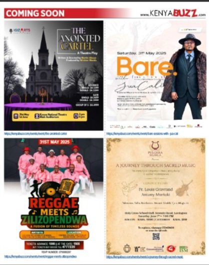 This week’s buzz is here! 🎉

From must-attend events to lifestyle highlights and entertainment picks, we’ve got your week sorted. Dive into the latest KenyaBuzz ePaper now (30th-5th June) 
👉issuu.com/kenyabuzz/docs…