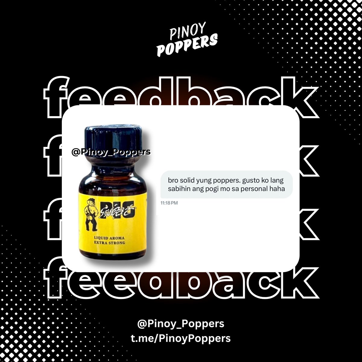 Pinoy Poppers (@pinoy_poppers) on Twitter photo โbro solid yung poppersโ
๐ต๐ญ Nationwide Delivery via J&T Express
๐๏ธ Same Day Deliver via Lalamove/Grab Express
Order now!
๐ฉ DM <a href="/Pinoy_Poppers/">Pinoy Poppers ๐ต๐ญ</a>
๐ฌ TG t.me/PinoyPoppers โbro solid yung poppersโ
๐ต๐ญ Nationwide Delivery via J&T Express
๐๏ธ Same Day Deliver via Lalamove/Grab Express
Order now!
๐ฉ DM <a href="/Pinoy_Poppers/">Pinoy Poppers ๐ต๐ญ</a>
๐ฌ TG t.me/PinoyPoppers