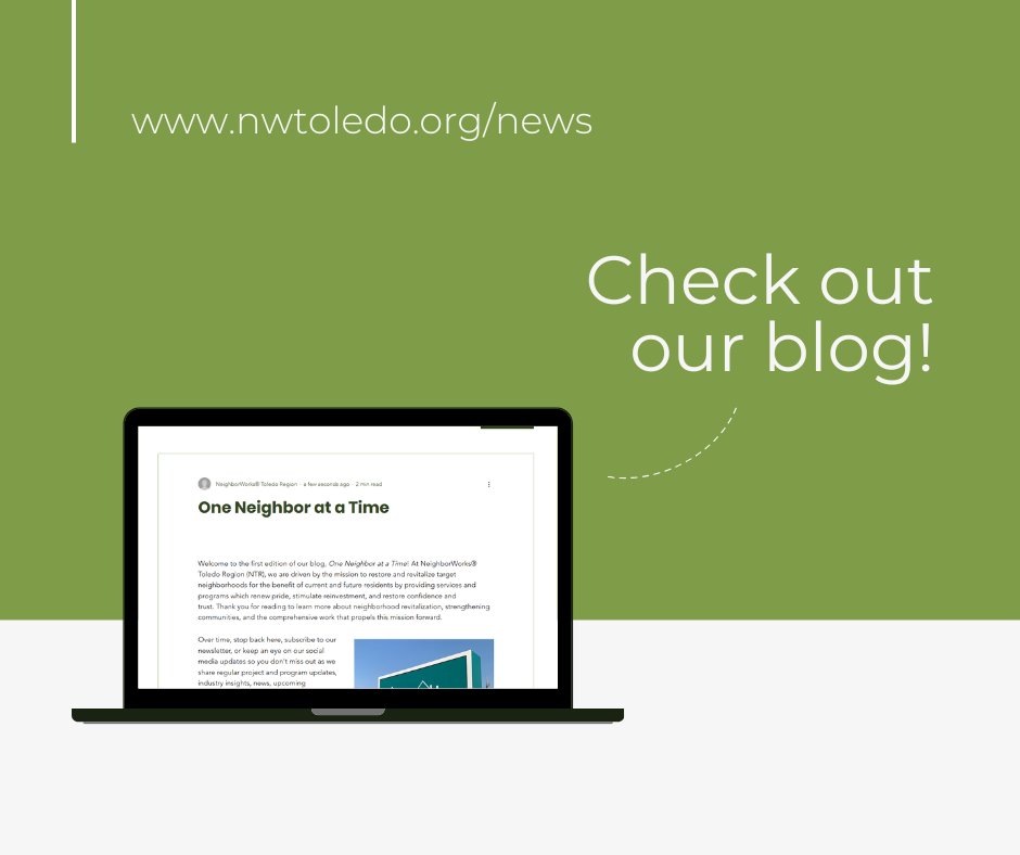 Our blog is live! Read "One Neighbor at a Time” on our website by visiting nwtoledo.org/news any time. Stop back for more blog posts about homeownership, financial wellness, success stories, and more. 🏡
#homeownership #homeownershipmonth #blog #toledo #toledoohio