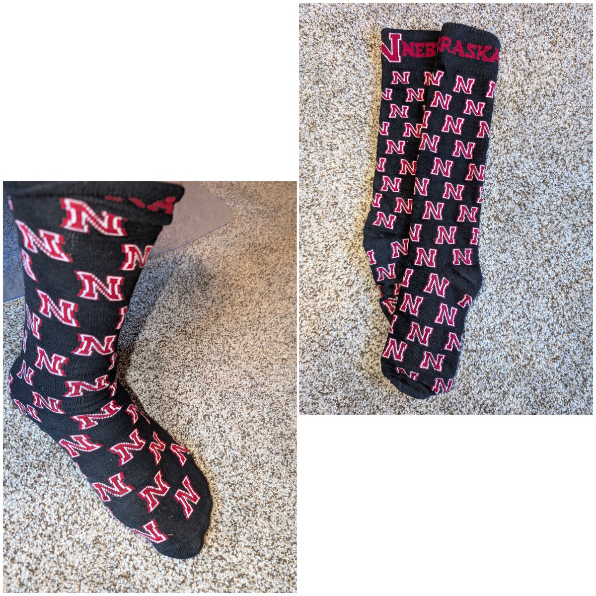 MCT_79's tweet image. Another #FunSockFriday and another weekend cheering on @HuskerBaseball in the post season! #GoBigRed #Huskers
