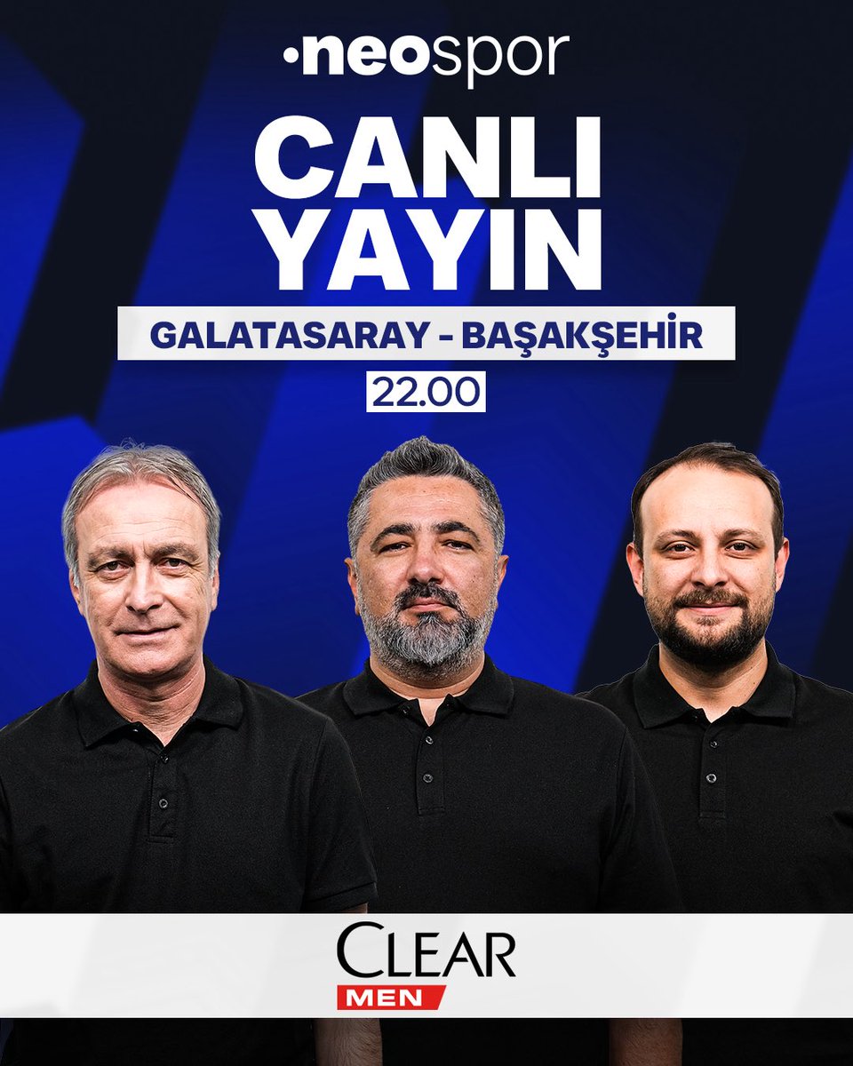 NEO Spor (@neosportr) on Twitter photo 🔥 <a href="/ClearTurkiye/">Clear Türkiye</a>'nin sunduğu Galatasaray - Başakşehir Maç Sonu programı ORTAK CANLI yayınla NEO Spor ve SPORTZ'da! #işbirliği
🕚 22.00
🎙 <a href="/ZOnderOzen/">Z.Önder Özen</a>, Serdar Ali Çelikler ve <a href="/onurtugrul/">Onur Tuğrul</a>
📲 Sen de SPORTZ indir 👉 onelink.to/sportz
📺 youtube.com/live/qAo4tdrT-… 🔥 <a href="/ClearTurkiye/">Clear Türkiye</a>'nin sunduğu Galatasaray - Başakşehir Maç Sonu programı ORTAK CANLI yayınla NEO Spor ve SPORTZ'da! #işbirliği
🕚 22.00
🎙 <a href="/ZOnderOzen/">Z.Önder Özen</a>, Serdar Ali Çelikler ve <a href="/onurtugrul/">Onur Tuğrul</a>
📲 Sen de SPORTZ indir 👉 onelink.to/sportz
📺 youtube.com/live/qAo4tdrT-…