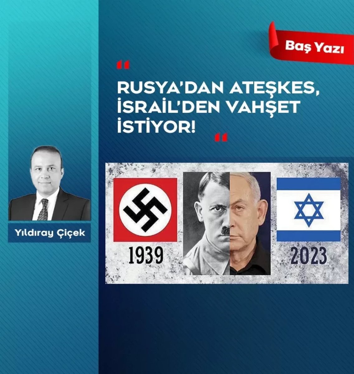 RUSYA’DAN ATEŞKES, İSRAİL’DEN VAHŞET İSTİYOR!

Şu dünyanın dengesine ve adaletine bakar mısınız?

ABD Başkanı Trump, Rusya ile Ukrayna arasında ateşkes çağrısında bulunuyor. Bu çağrıya yanaşmadığı için Rusya Devlet Başkanı Putin’e şu sözlerle sesleniyor:

“Ben olmasaydım,