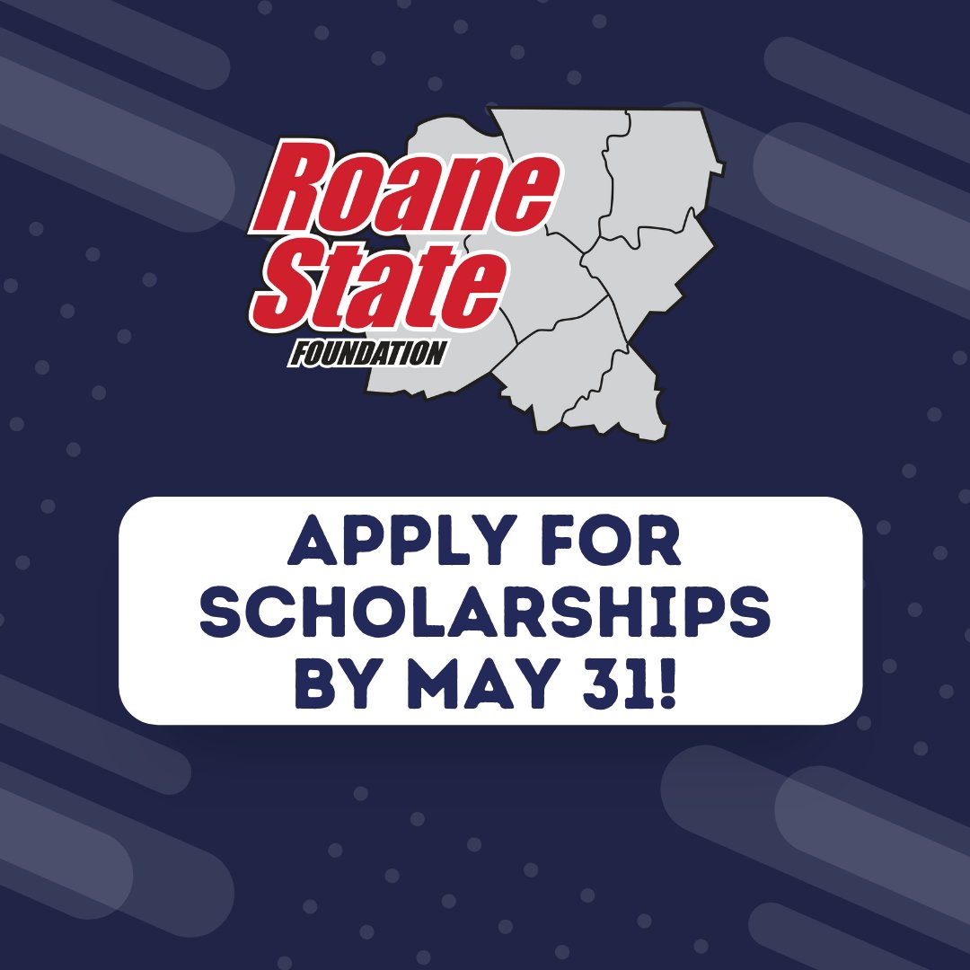 Roane State (@roanestate) on Twitter photo ⏳ ONE DAY REMAINING! ⏳ <a href="/RSCCfoundation/">Roane State Foundation</a>'s scholarship application closes at 11:59pm ET on May 31. 700+ potential scholarship opportunities are available and it takes just 10 minutes to submit the materials. Learn how to get started: roanestate.edu/rsfapply. ⏳ ONE DAY REMAINING! ⏳ <a href="/RSCCfoundation/">Roane State Foundation</a>'s scholarship application closes at 11:59pm ET on May 31. 700+ potential scholarship opportunities are available and it takes just 10 minutes to submit the materials. Learn how to get started: roanestate.edu/rsfapply.