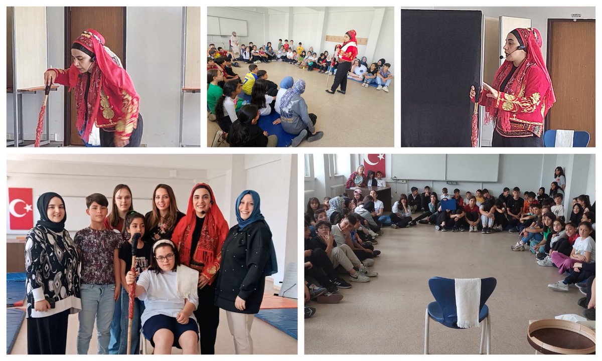 Sahnemde Meddah Var projesi kapsamında,Mürüvet Bekir Elmaağaçlı İlkokulu ve Fatih İlkokulunda iki ayrı meddah gösterimi gerçekleştirildi.
Geleneksel Türk anlatı sanatının yaşatıldığı bu özel etkinlikte,kadın meddah Nalân Tunga Pehlivan öğrencilerle buluşarak keyifli anlar yaşattı