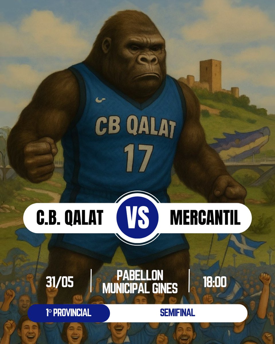 Nuestro Senior Masculino se enfrentará mañana a Mercantil en las semifinales. Pabellón de Gines a las 18:00 h. Necesitamos un último esfuerzo!! #GoQalat