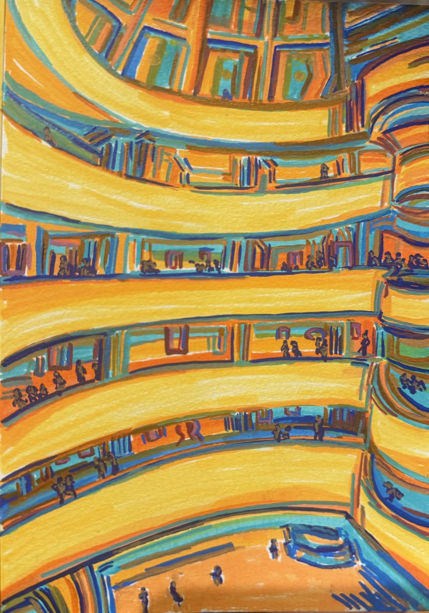 "A quick gaze across the way reveals visitors meandering along the museum's winding spirals and bends, making one privy to the audience's experience of artwork in real time. For me, that is truly my favorite exhibit of the Guggenheim." -Jessica Rosales, this week's