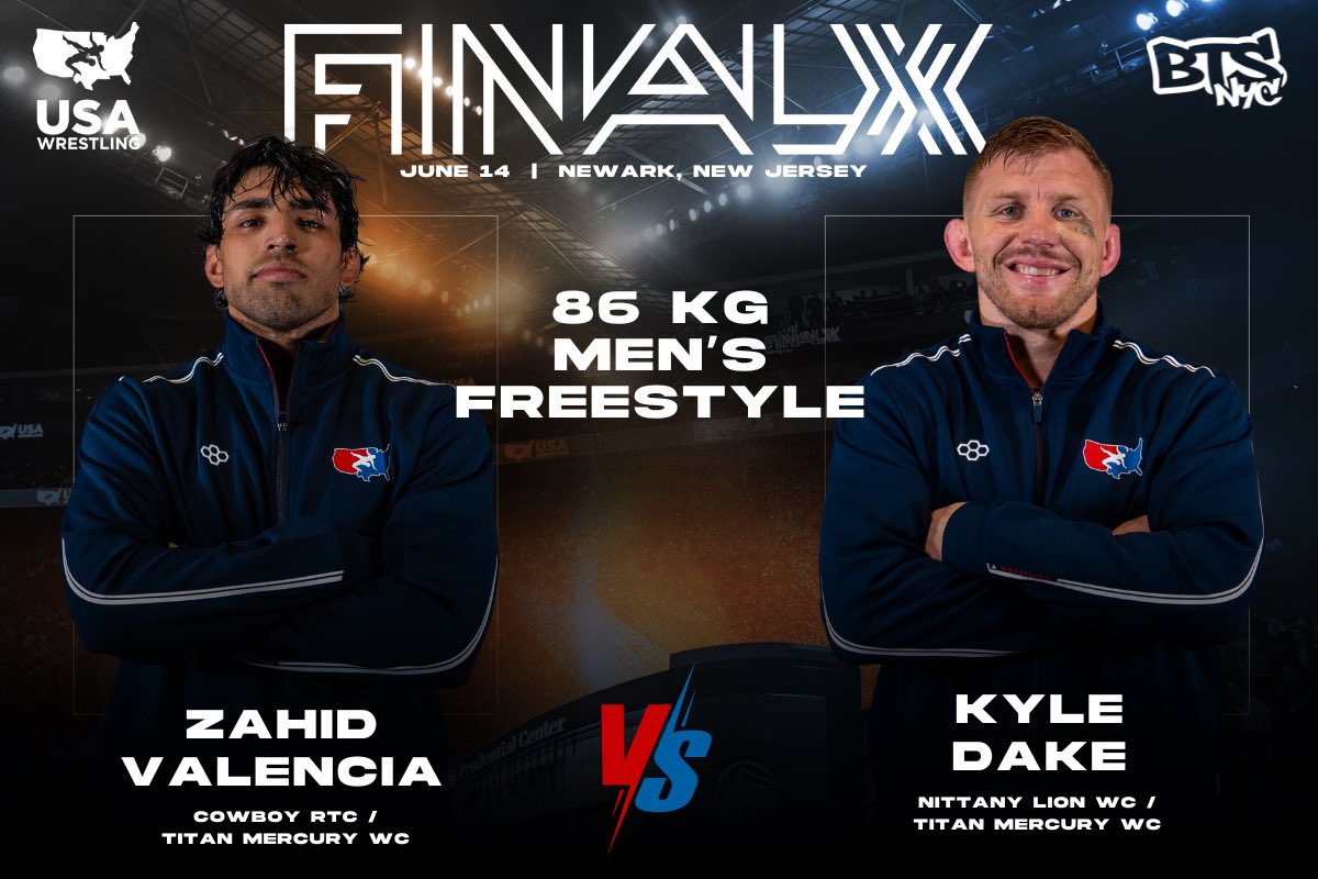 Beat the Streets Wrestling (@beatthestreets) on Twitter photo SERIES PREVIEW: 2️⃣-time Olympic🥉and 4️⃣-time World champion🥇<a href="/kyledake444/">Kyle Dake</a> faces 2023 World🥉<a href="/z_money_97/">Zahid Valencia</a> at 86 kg in men’s freestyle at #FinalX, the #BeatTheStreets Annual Benefit. #finalx2025
📰 btsny.org/post/beat-the-…
🗓️ June 14
🏟️ <a href="/PruCenter/">Prudential Center</a>
🎟️ give.btsny.org/2025FinalX SERIES PREVIEW: 2️⃣-time Olympic🥉and 4️⃣-time World champion🥇<a href="/kyledake444/">Kyle Dake</a> faces 2023 World🥉<a href="/z_money_97/">Zahid Valencia</a> at 86 kg in men’s freestyle at #FinalX, the #BeatTheStreets Annual Benefit. #finalx2025
📰 btsny.org/post/beat-the-…
🗓️ June 14
🏟️ <a href="/PruCenter/">Prudential Center</a>
🎟️ give.btsny.org/2025FinalX