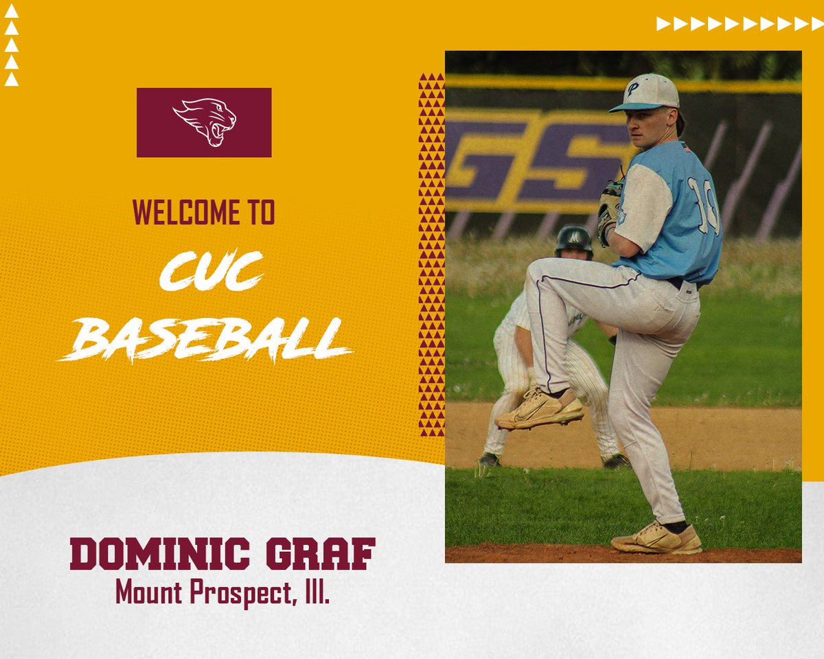 It's time to welcome another new family member for the 2026 season ⬇️                    

Meet our pitcher from the Mount Prospect, Illinois.                      

Welcome to the CUC Family, Dominic Graf!!