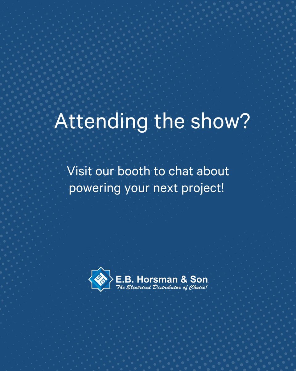 We’re heading to the Educational Facility Managers Association Trade Show in Penticton, BC from June 3–6! 📍

Attending the show? Stop by our booth to chat with our team about how we can help power your next project.

#EFMA2025 #SmartSchools #ElectricalSolutions #EBHorsman
