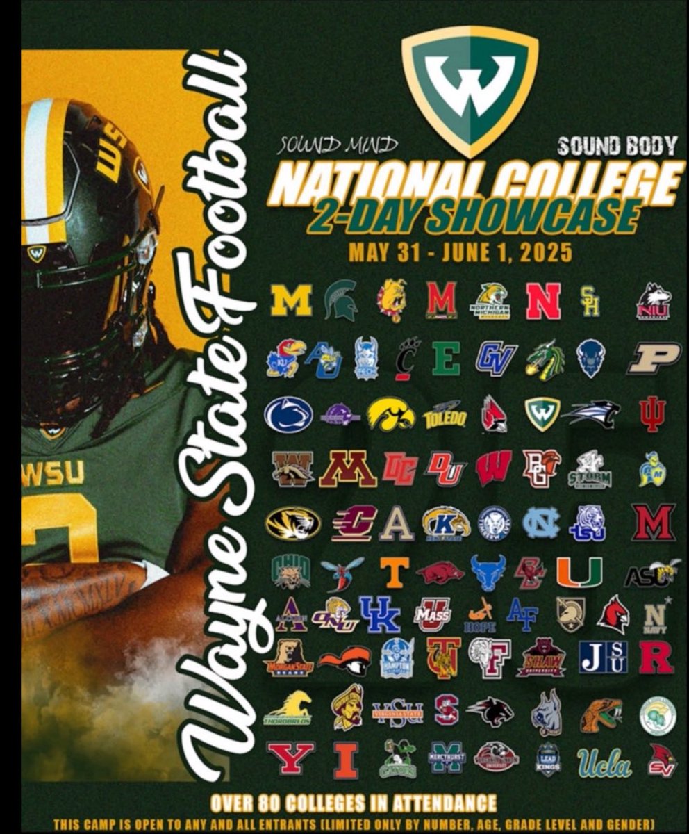 JAKOBY LAGAT 👑 (@jakoby_lagat) on Twitter photo I WILL BE AT SESSION 1 WAYNE STATE MEGA CAMP
COACHES PAY CLOSE ATTENTION 🗣️
<a href="/MartianFB/">Goodrich Martian Football</a> I WILL BE AT SESSION 1 WAYNE STATE MEGA CAMP
COACHES PAY CLOSE ATTENTION 🗣️
<a href="/MartianFB/">Goodrich Martian Football</a>