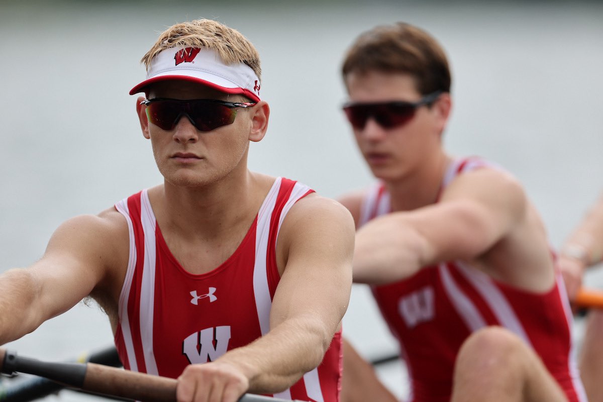 IRA 2V8 Heat 4

1. Princeton 5:40.05
2. Dartmouth 5:43.55
3. Boston U 5:46.21
4. Wisconsin 5:49.38
5. Oregon State 6:01.25
6. Holy Cross 6:05.58

UW men into Saturday C/D Semis