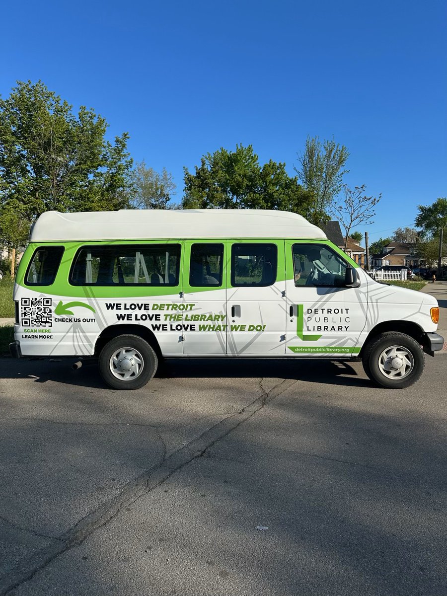 Did you know that the #detroitpubliclibrary has an outreach van? The van has a brand new wrap and will be out in the community this summer! Learn about DPL and get a library card when the van comes to visit. You can even partner with the library and schedule a visit 313-481-1706