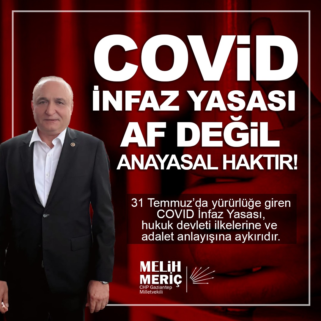 Covid İnfaz Yasası af değil, haktır!
Verdiğiniz sözü tutun!
31 Temmuz mağdurlarına umut verdiniz, ama gereğini yapmadınız.Bayram öncesi bu haksızlığı giderin! #CHP #31TemmuzCovidYasasıMağdurları