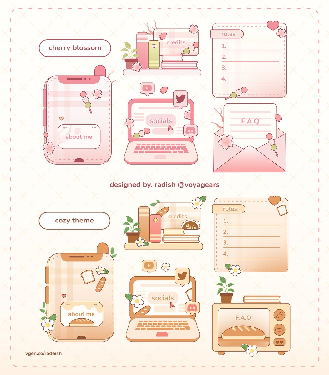 voyagears's tweet photo. new shop releases 

- cherry blossom twitch panels
- cozy twitch panels 

available on my vgen shop! 
♡ + ↻ appreciated 🩷 https://t.co/ho2h8KHWrs