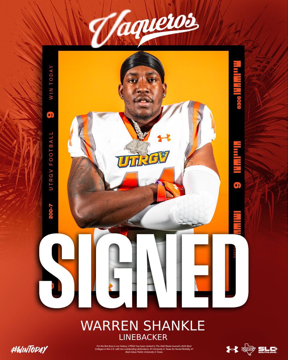 🌴Welcome to The Valley!🌴

Help us welcome LB from PVAMU! 
Warren Shankle, <a href="/_warrenshankle/">WARREN 🏧</a> 

#WinToday
#AlwaysCompete 
#NextYearIsHere