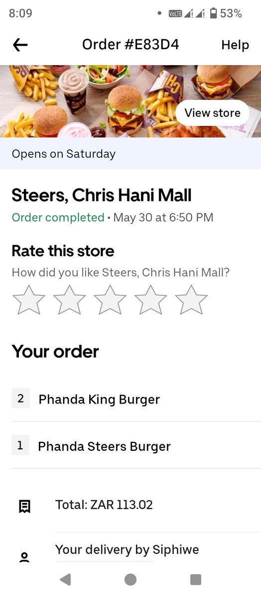 dineo_sn's tweet photo. My entire family is going to bed without eating tonight because uber eats drivers decided not to deliver my order but they claimed that the order has been completed.  @UberEats
@Uber_Support https://t.co/GBWUJAUivO