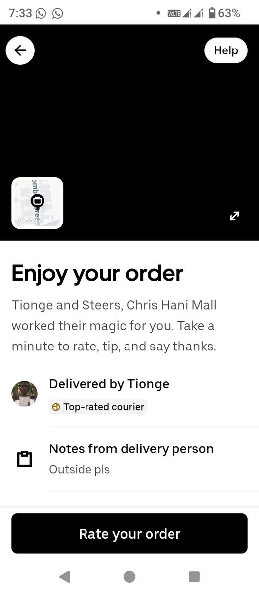 dineo_sn's tweet photo. My entire family is going to bed without eating tonight because uber eats drivers decided not to deliver my order but they claimed that the order has been completed.  @UberEats
@Uber_Support https://t.co/GBWUJAUivO