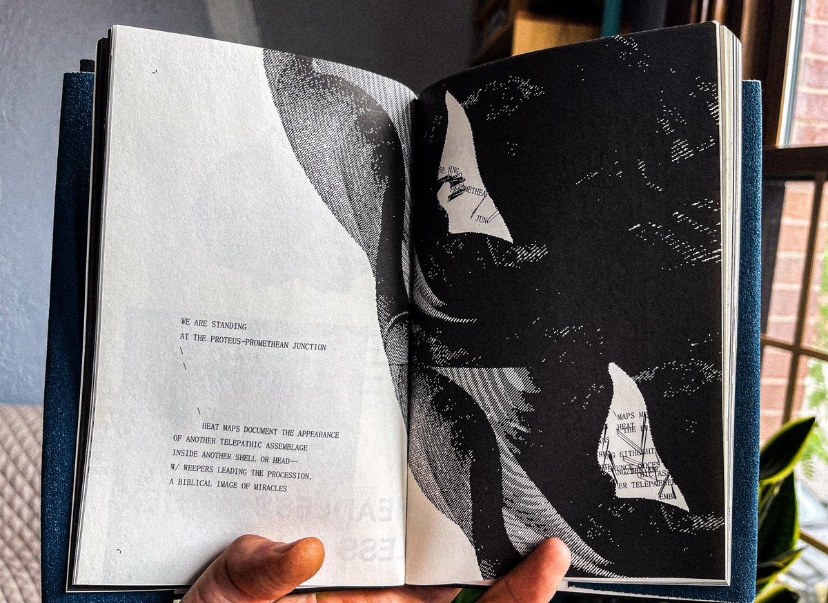 new_sinews's tweet image. from STEALTH ANXIETY MEGAMIX by @ShmikeShmorrao ... "WE ARE STANDING // AT THE PROTEUS-PROMETHEUS JUNCTION".. all-caps myth-data text-image hybrid ... from @1111Press—&amp; looks like there's still some copies of the "Coward's Edition" left.. i would get on it
1111press.com/stealth-anxiet…