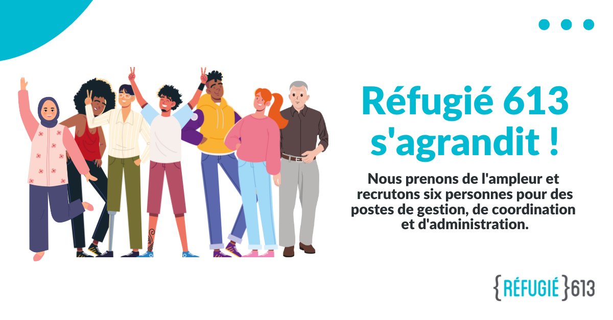 { REFUGEE } 613 (@refugee613) on Twitter photo Nous embauchons!
Aidez à construire un monde accueillant avec l'équipe créative et bienveillante de Réfugié 613 !
En savoir plus et postuler : r613.info/4dBQP3a Nous embauchons!
Aidez à construire un monde accueillant avec l'équipe créative et bienveillante de Réfugié 613 !
En savoir plus et postuler : r613.info/4dBQP3a