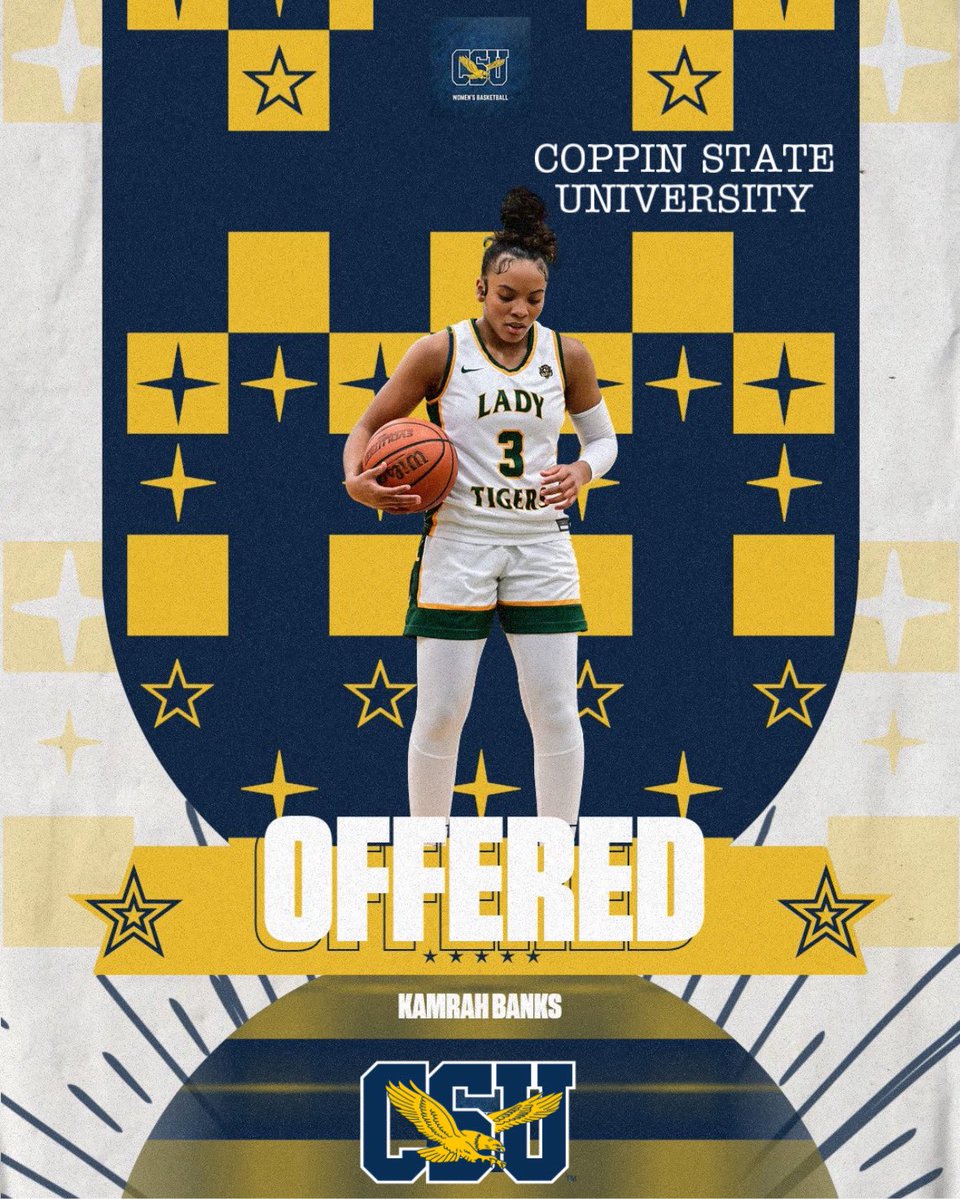 Crispus Attucks High School GBB (@attucksgbb) on Twitter photo Congratulations to 2026 Lady Tiger Kamrah Banks <a href="/KamrahB/">Kamrah Banks (Lights_Kamrah_Action)</a> on earning a scholarship offer from Coppin State University! <a href="/CoppinStateWBB/">Coppin State Women's Basketball</a> Congratulations to 2026 Lady Tiger Kamrah Banks <a href="/KamrahB/">Kamrah Banks (Lights_Kamrah_Action)</a> on earning a scholarship offer from Coppin State University! <a href="/CoppinStateWBB/">Coppin State Women's Basketball</a>