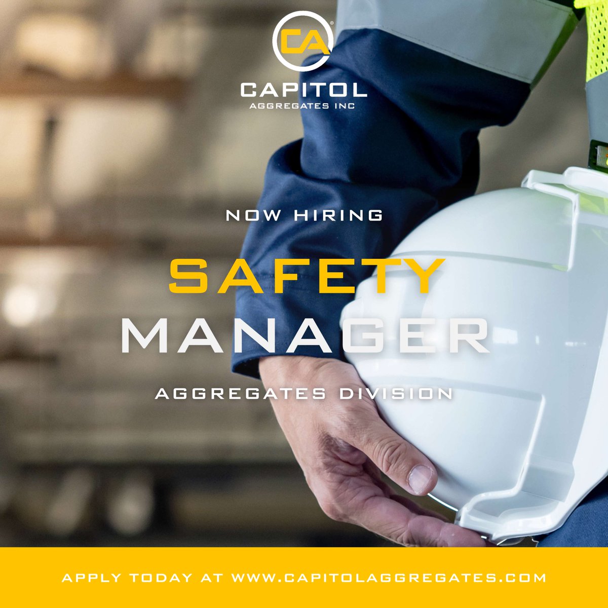 Join Capitol Aggregates as our next Manager of Safety &amp; Health.  Lead safety efforts across multiple aggregate sites, partner with operations teams, and help build a strong safety culture every day. 

🔗 Apply Now: jobs.ourcareerpages.com/job/946983?sou…

#NowHiring #Hiring #Careers