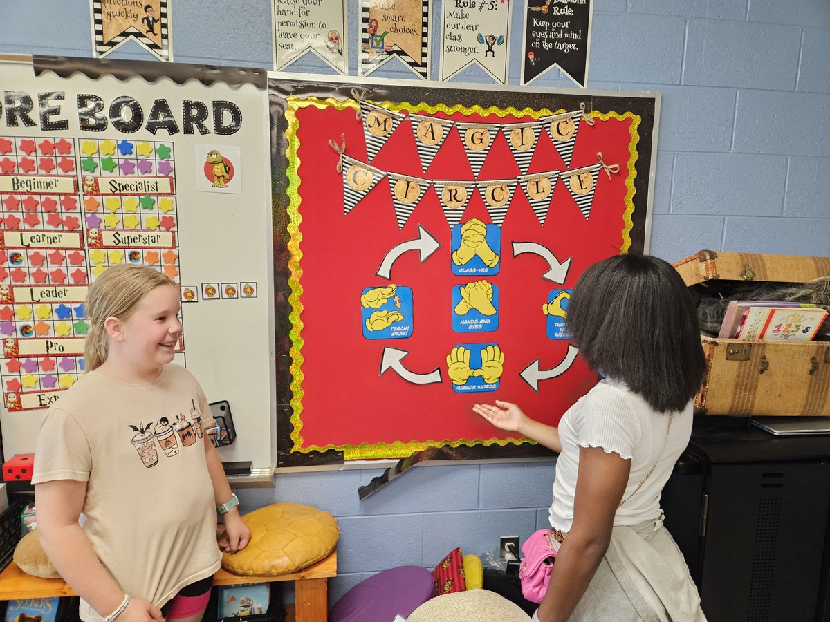 Giving our 3rd grade buddies a tour of Gryffindor House! 3rd graders wrote questions about 4th grade and we wrote our "Top Ten Things You Need To Know About 4th Grade!" We even took a brain break together. #coolidgecougars