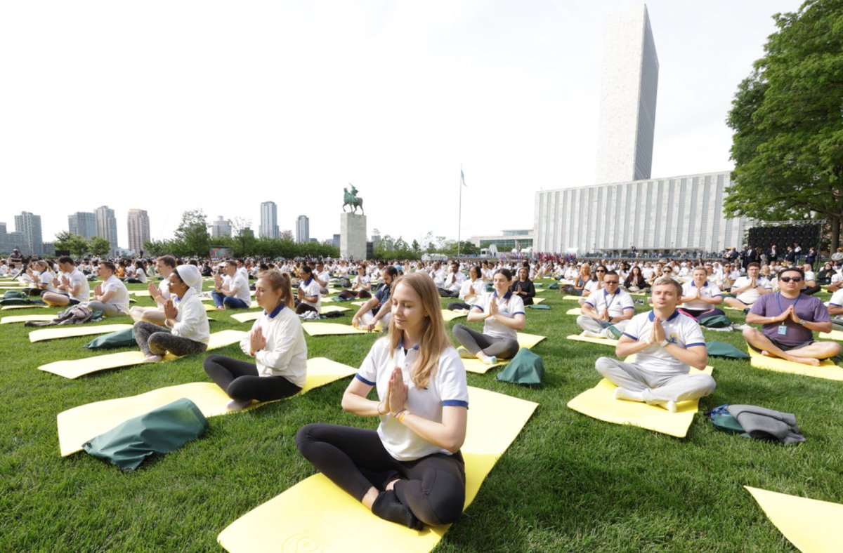 India at UN, NY (@indiaunnewyork) on Twitter photo #IndiaAtUN
Did you know?
In 2023, the International Day of Yoga celebration at the United Nations Headquarters created a Guinness World Record for the participation of yoga enthusiasts of most nationalities.
21 days to #InternationalDayOfYoga celebration at <a href="/UN/">United Nations</a> Headquarters! #IndiaAtUN
Did you know?
In 2023, the International Day of Yoga celebration at the United Nations Headquarters created a Guinness World Record for the participation of yoga enthusiasts of most nationalities.
21 days to #InternationalDayOfYoga celebration at <a href="/UN/">United Nations</a> Headquarters!