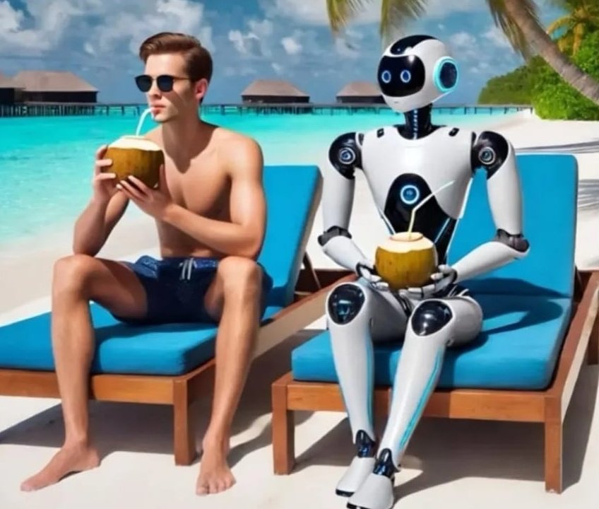 Io e ChatGPT quest'estate al mare dopo che mi ha aiutato a passare gli esami