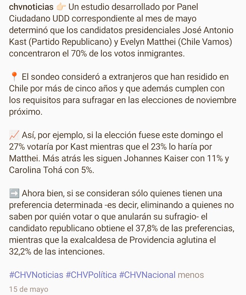 Si vota por la derecha, nos seguiremos llenando de Venezolanos, Colombianos, Ecuatorianos y Dominicanos. Sin llorar después.