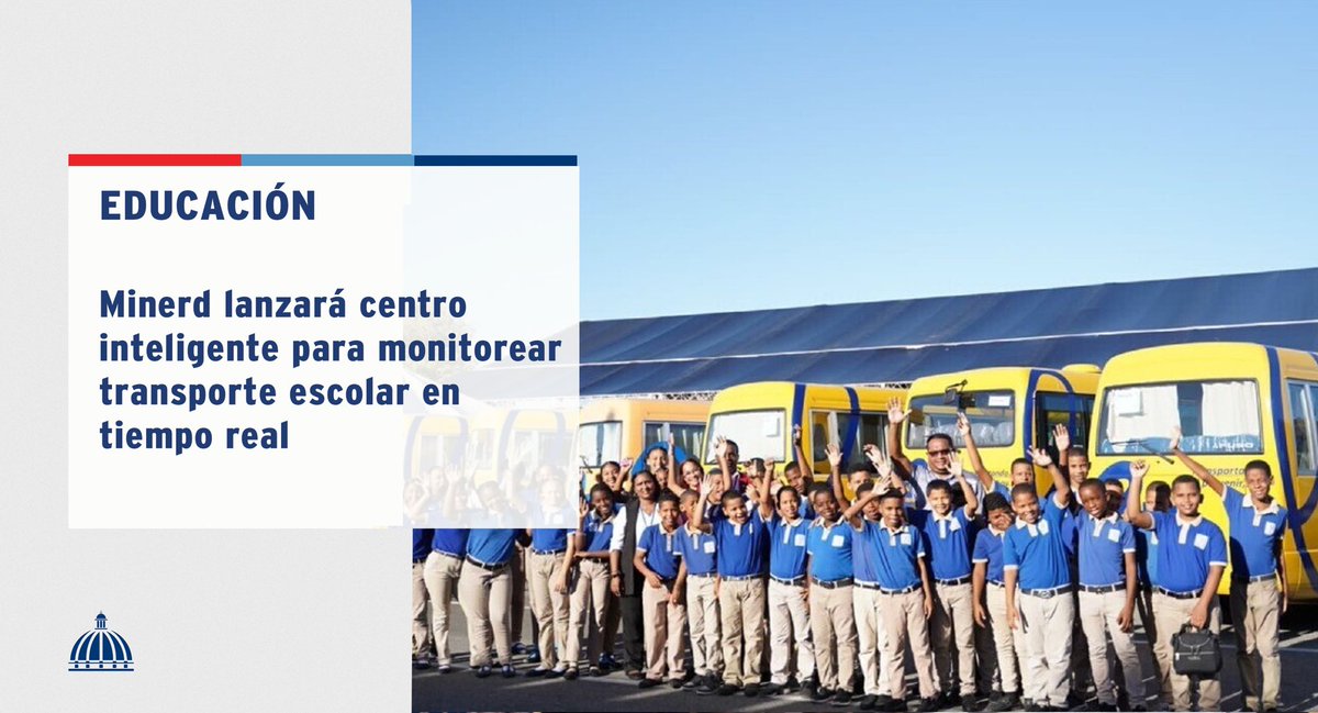 El @EducacionRDO anunció la habilitación de un centro de control inteligente para monitorear el @TraeEducacion, que opera la mayor flotilla de autobuses escolares del país.

📲 Más detalles, aquí: presidencia.gob.do/noticias/minis…

#Educación #ComunicacionesDO