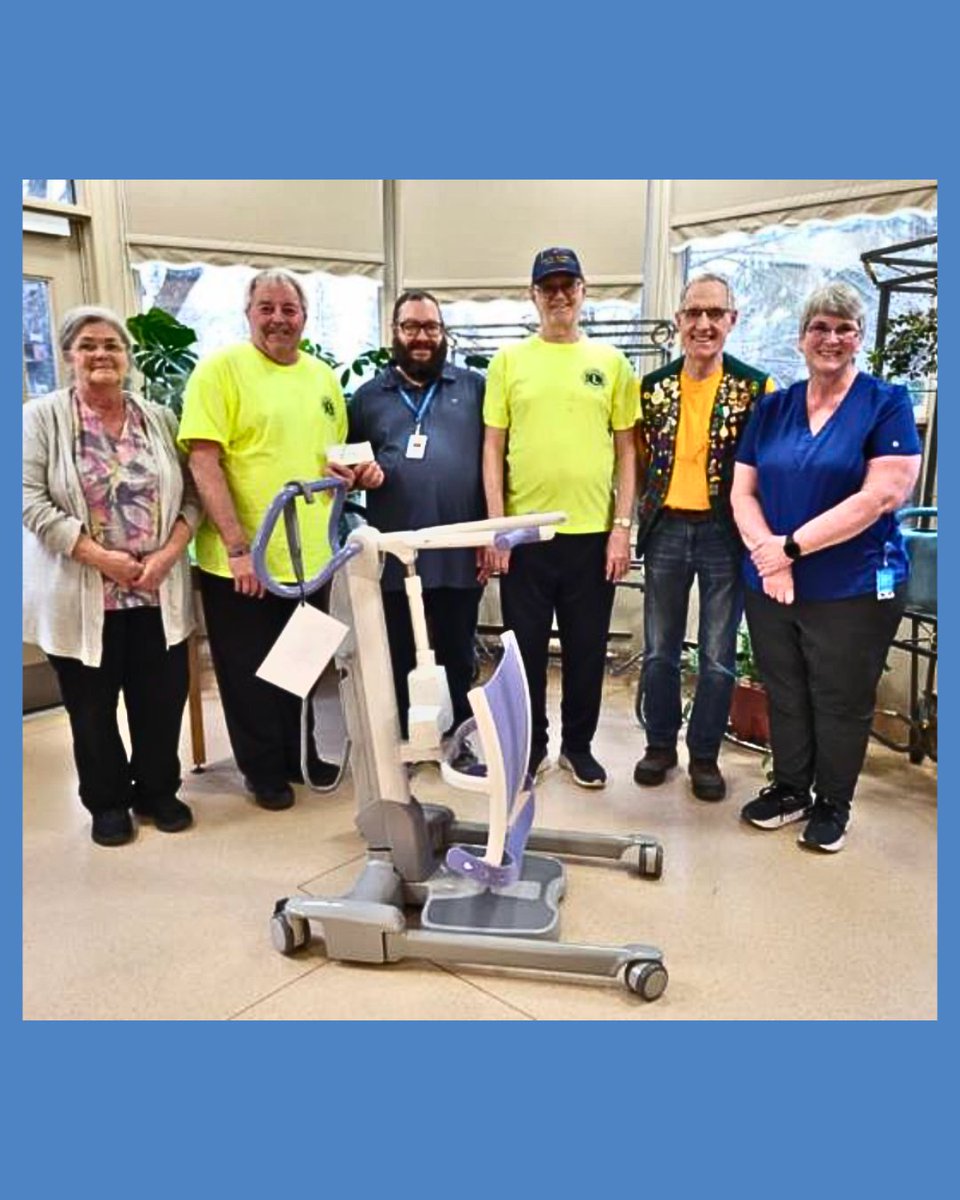 Big thanks to the Lac du Bonnet Lions Club for donating a Sara Flex lift to our personal care home! This equipment helps residents move safely and comfortably while supporting our staff in delivering safer care. A lift in more ways than one.