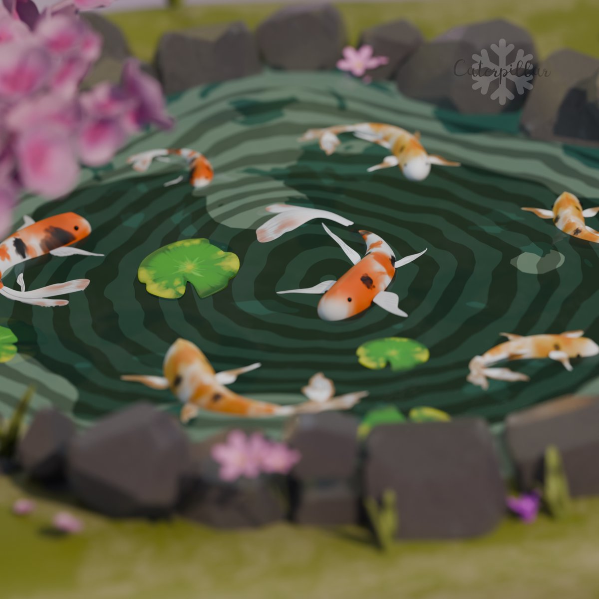 Giveaway illustration✨japanese Koi Pond

#3dart #artgiveaway #japanesekoipond #commissionsopen