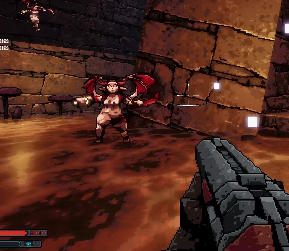 LvLThreaded's tweet image. Found my way out of the castle and right into  The Obliterated Dungeons. Full of thicc Imps and nasty Bugdemons catching this business from the shotty💥 #ProjectWarlock2